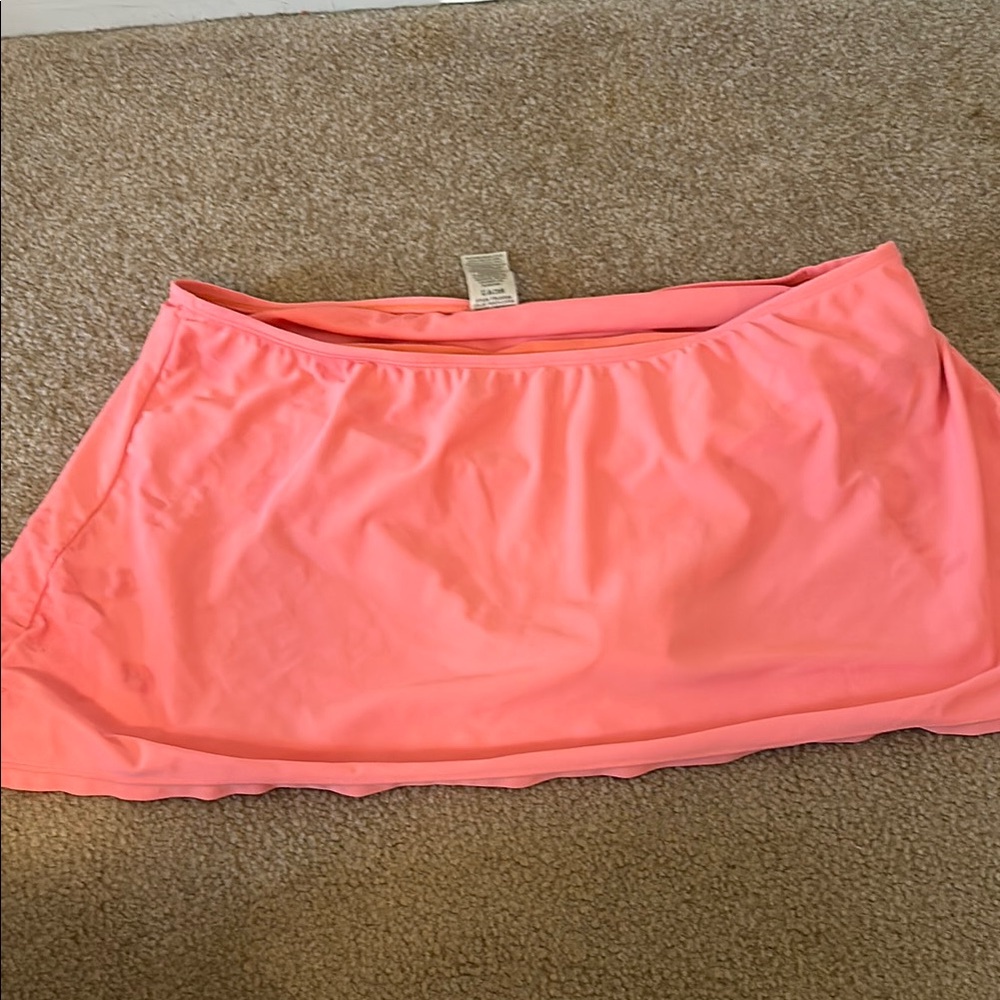 Time and Tru Women's Swim Skirt - Neon Pink